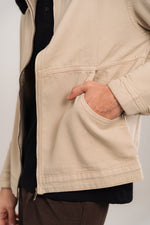 Gabardine Jacket In Beige