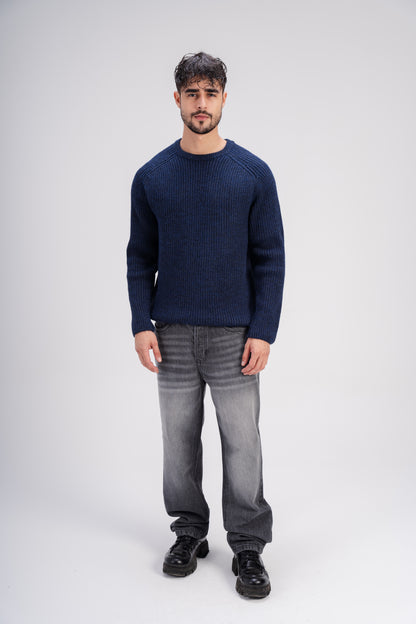 Crew Neck Knit in Navy