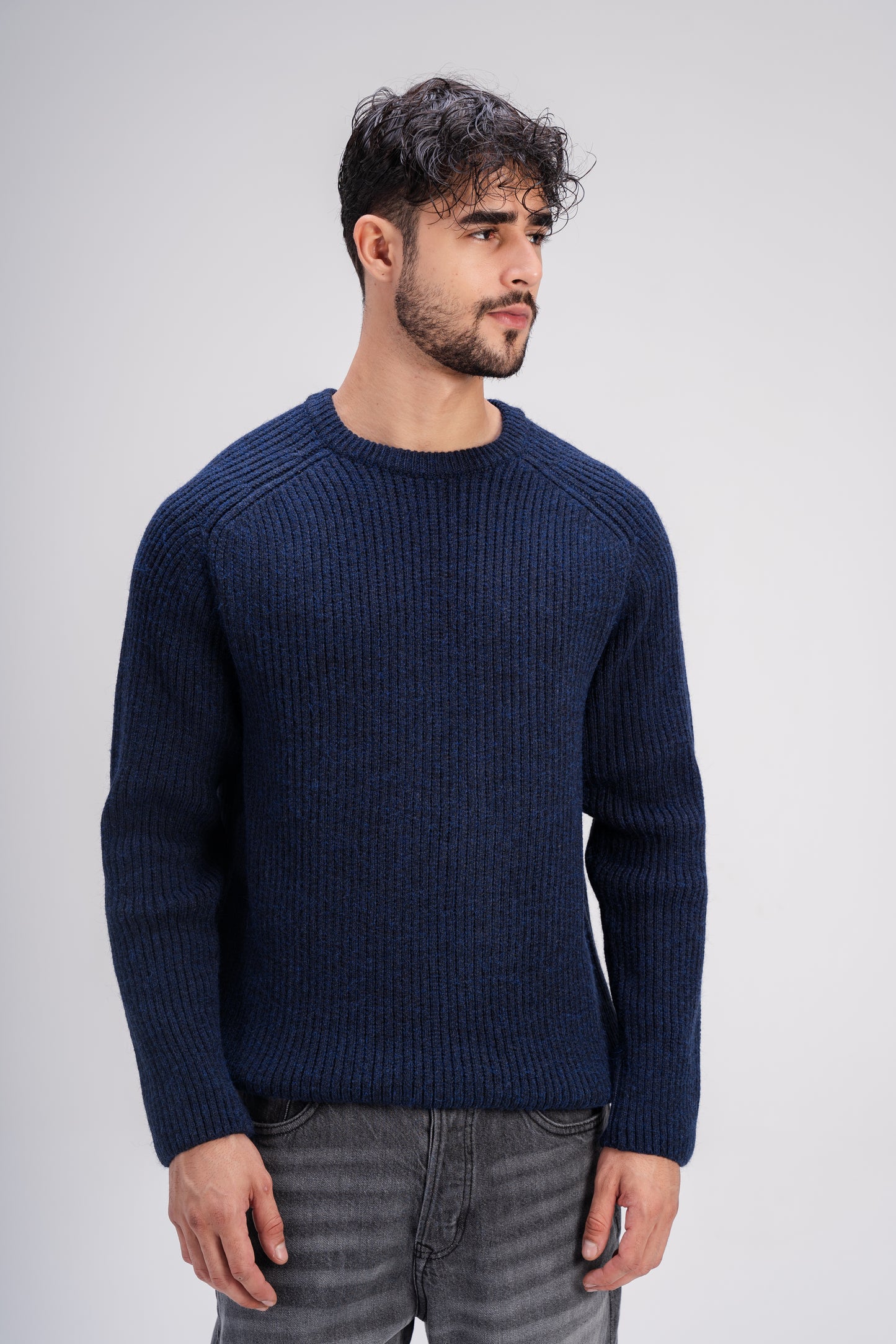 Crew Neck Knit in Navy