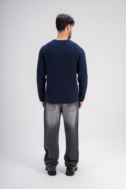 Crew Neck Knit in Navy