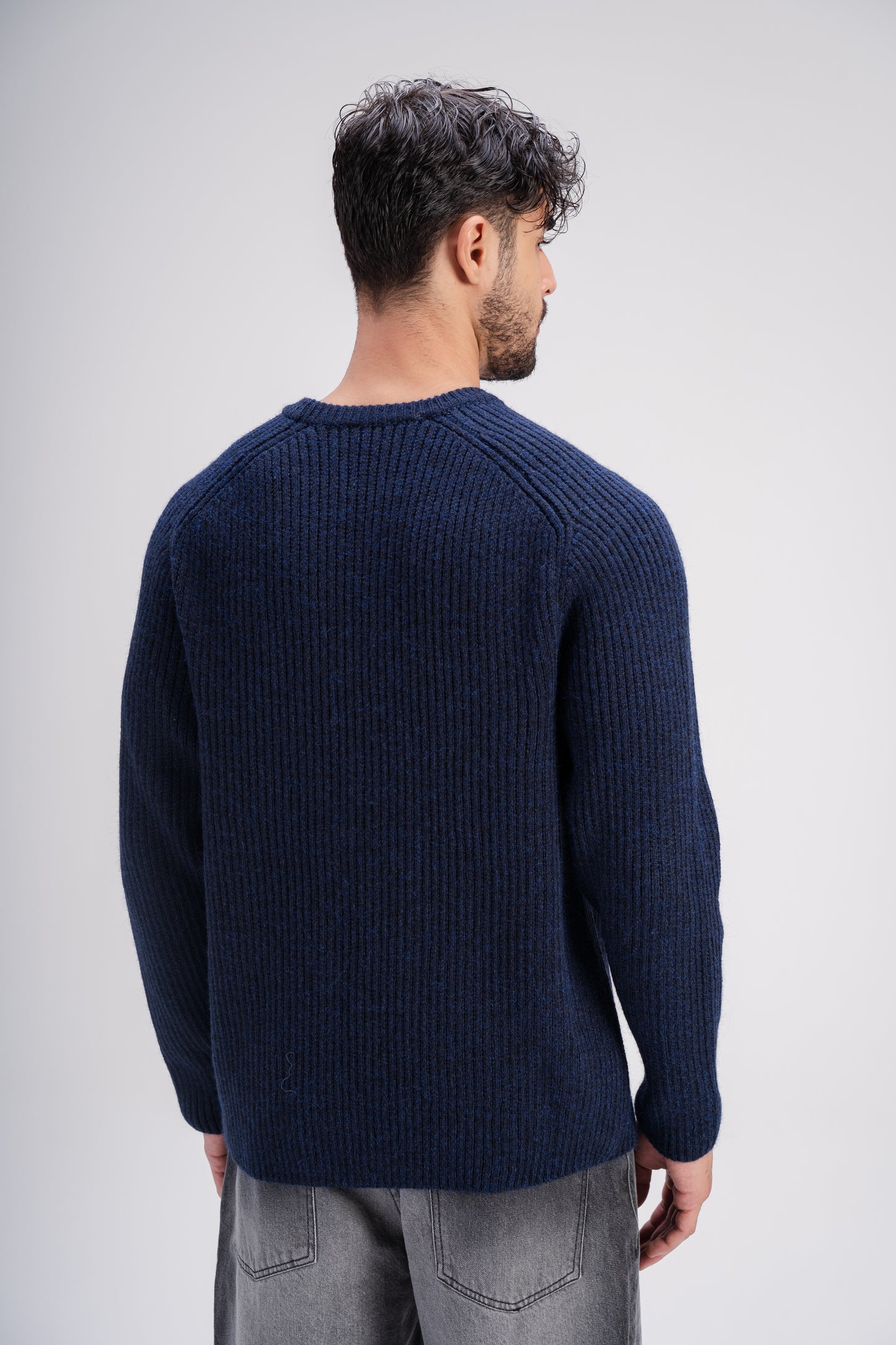 Crew Neck Knit in Navy
