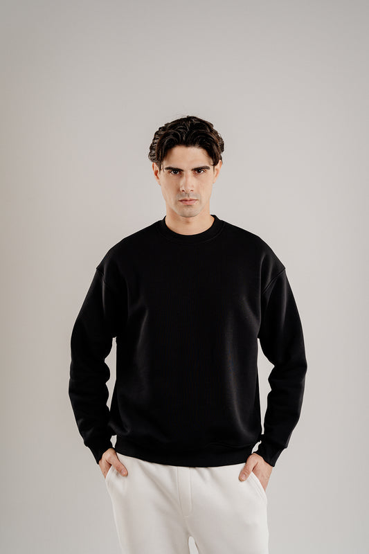 BLACK CREW NECK