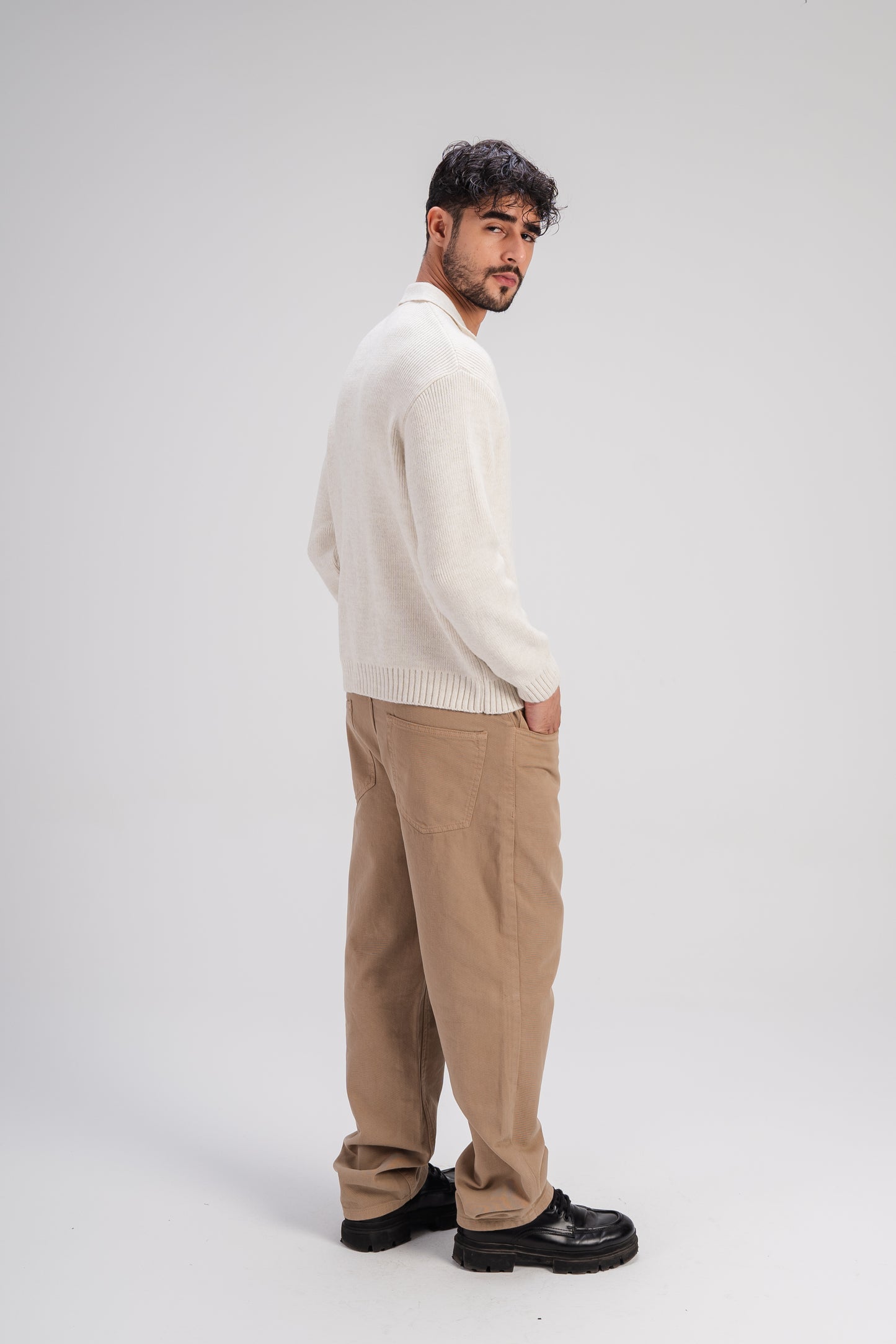 Knitted Sweater in White