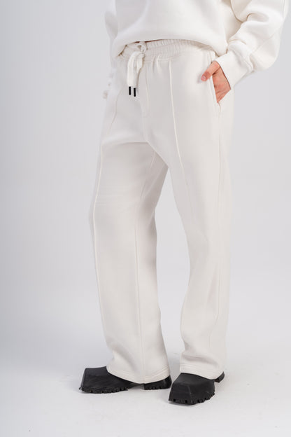 Straight Leg SweatPants in White