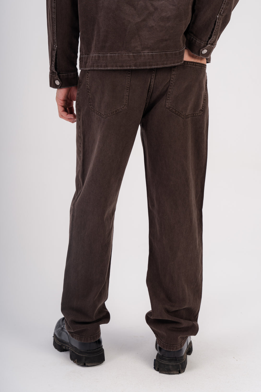 Gabardine Pants in Brown