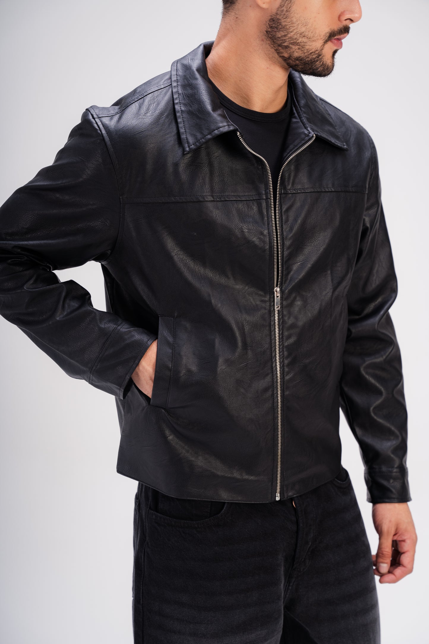 Leather Jacket in Black