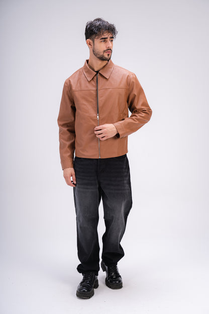 Leather Jacket in Brown