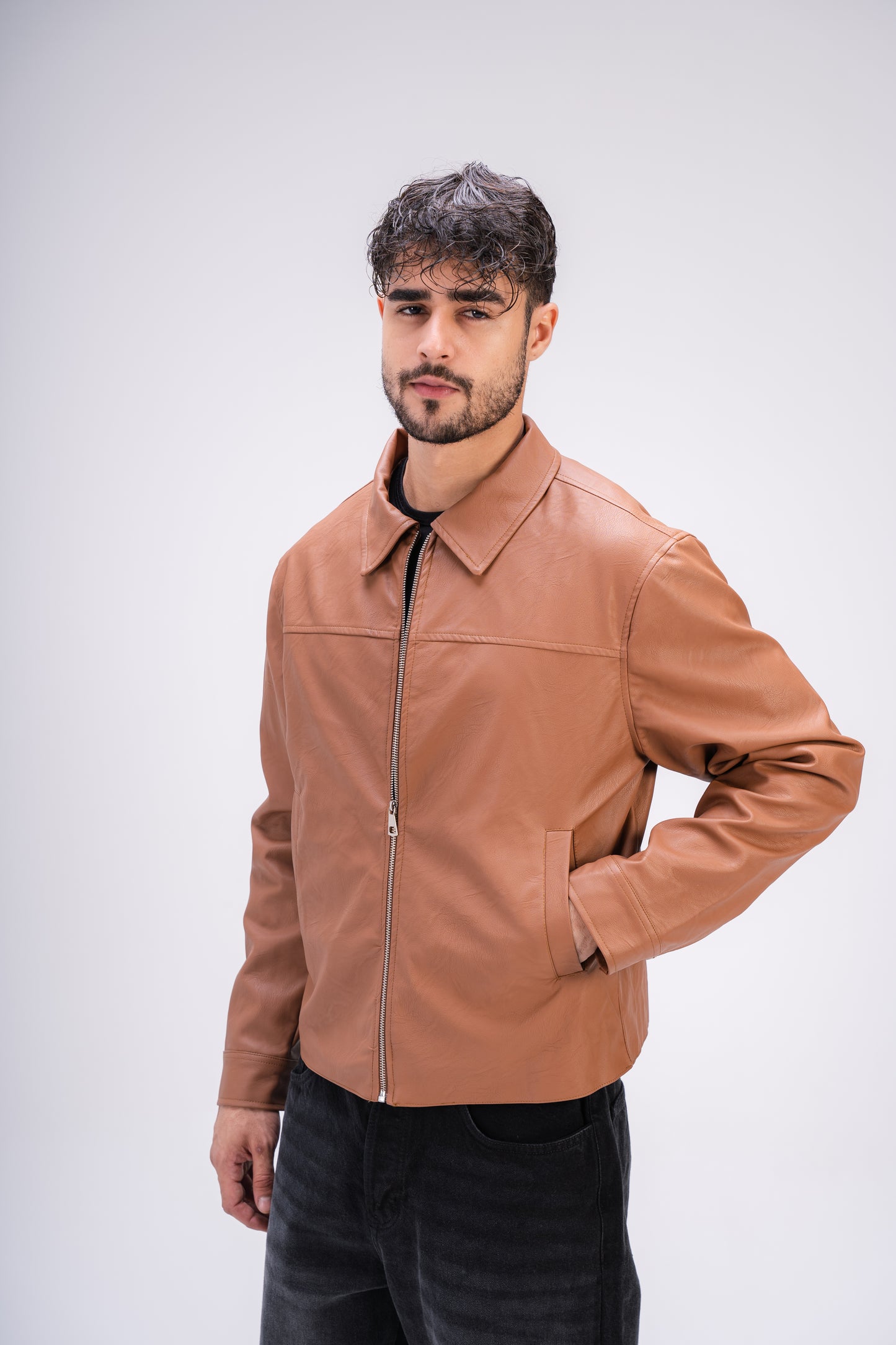 Leather Jacket in Brown