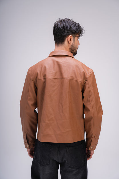 Leather Jacket in Brown