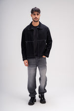 Gabardine Jacket in Black