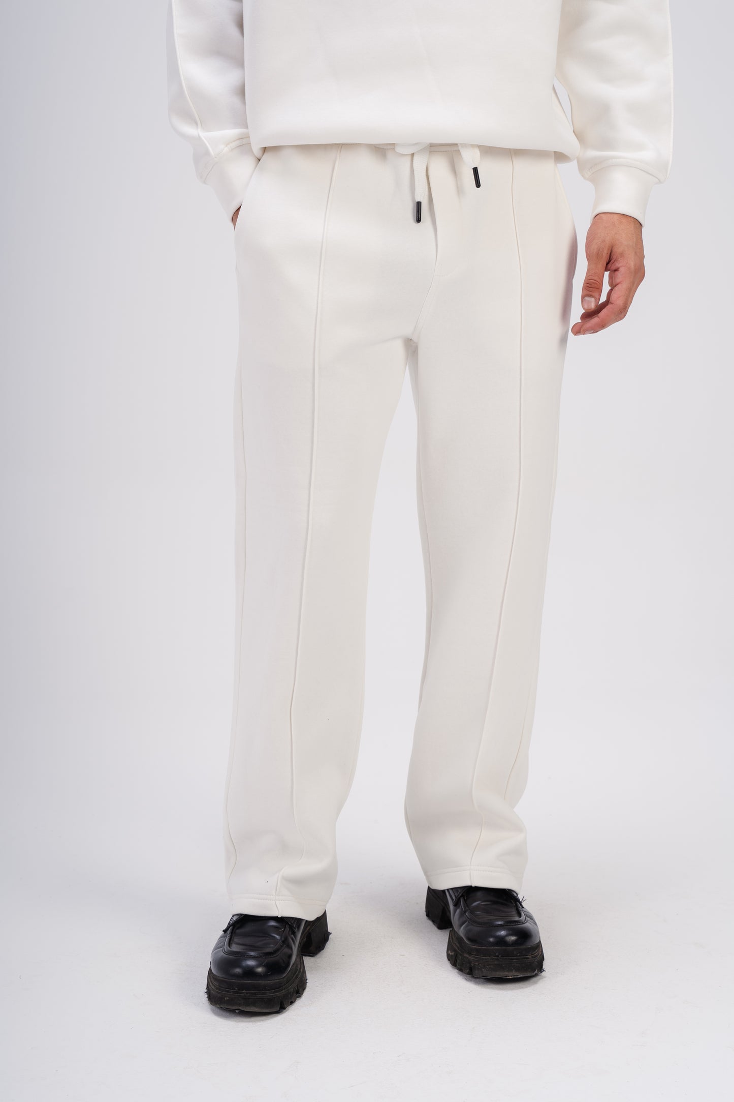 Straight Leg SweatPants in White
