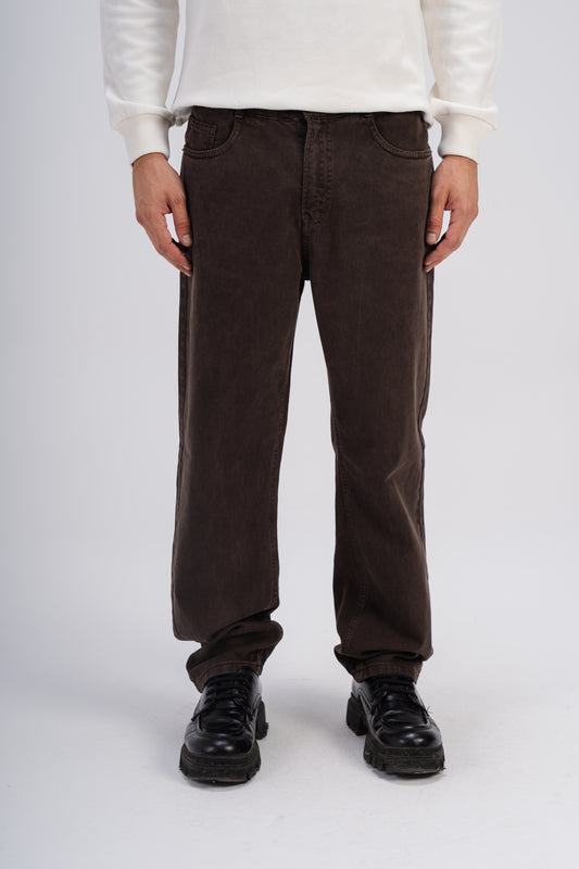 Gabardine Pants in Brown