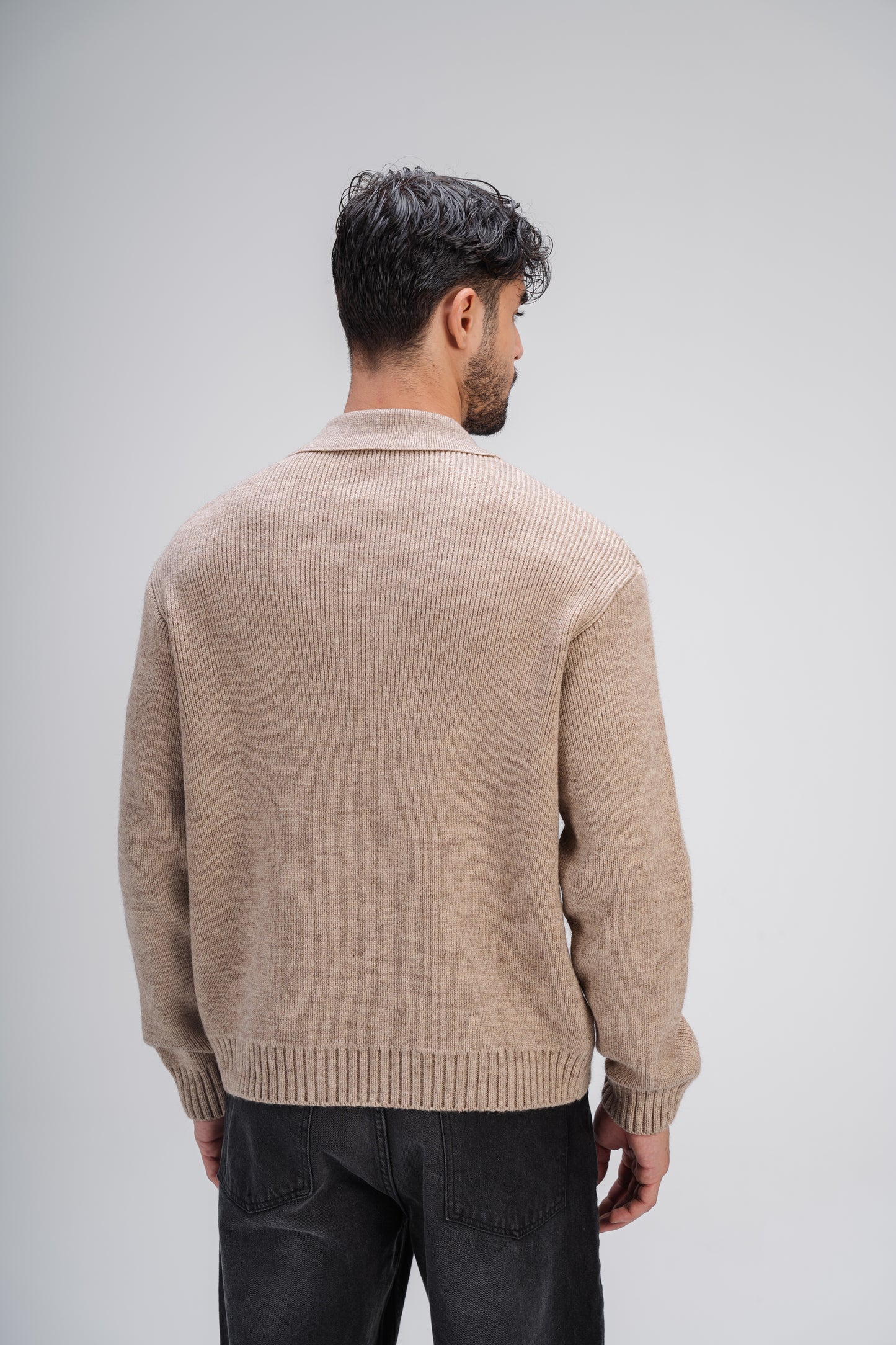 Knitted Sweater in Beige