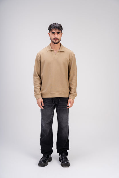 Polo T-Shirt in Beige