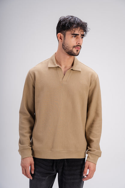 Polo T-Shirt in Beige