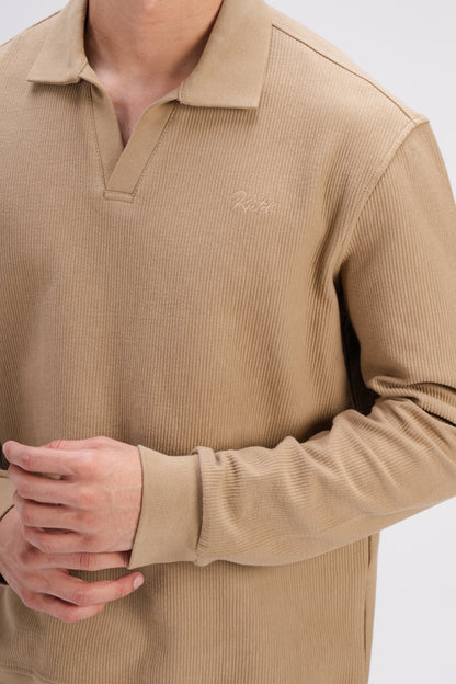 Polo T-Shirt in Beige