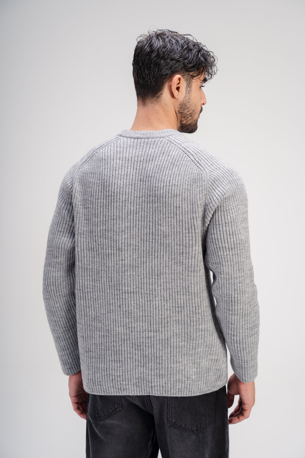 Crew Neck Knit in Grey