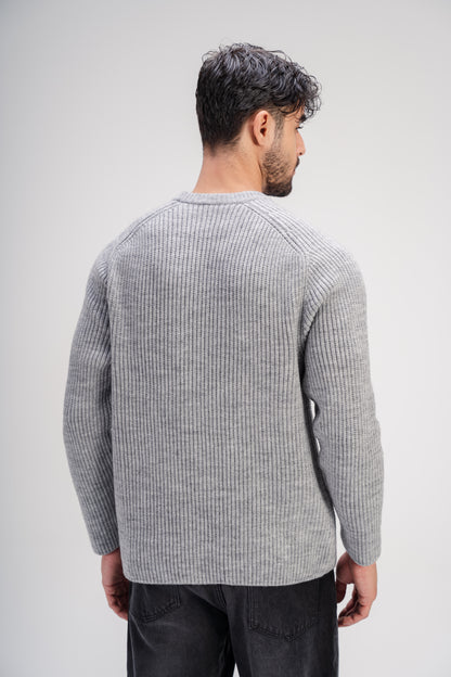 Crew Neck Knit in Grey