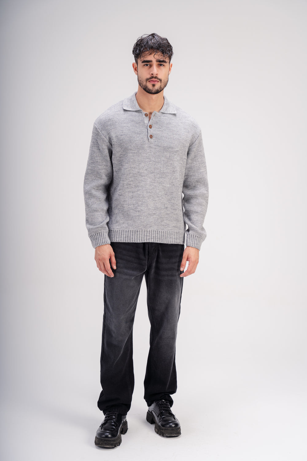 Knitted Sweater in Gray
