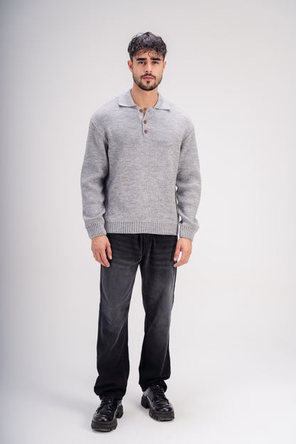 Knitted Sweater in Gray