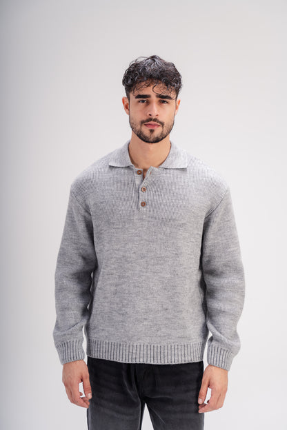 Knitted Sweater in Gray