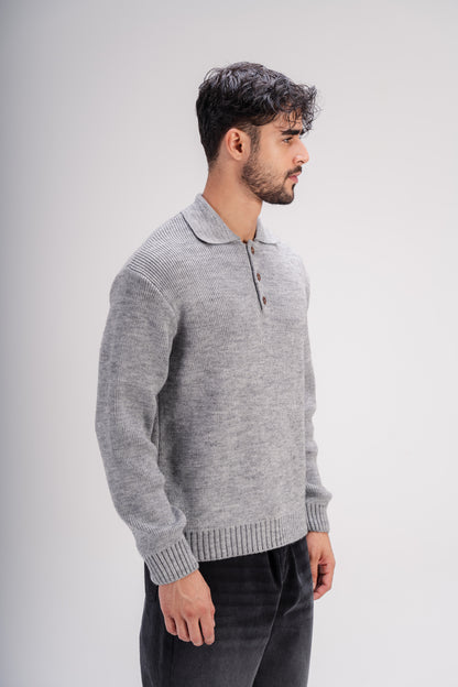 Knitted Sweater in Gray