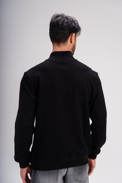 Quarter-Zip Cashmere in Black