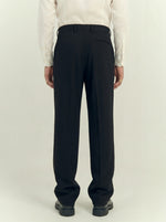Men's Tailored Smart-Casual Pleated Trousers Black