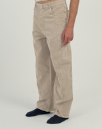 Relaxed Fit Paneled Wide-Leg Pants - Sand