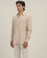 Striped Linen Shirt Beige