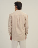 Striped Linen Shirt Beige