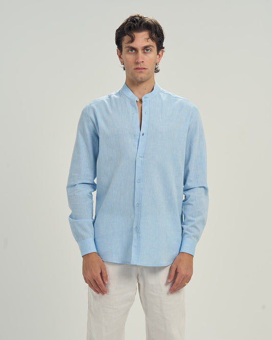 Sky Blue Linen Shirt
