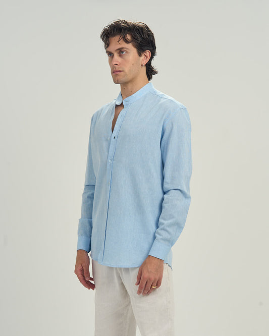 Sky Blue Linen Shirt
