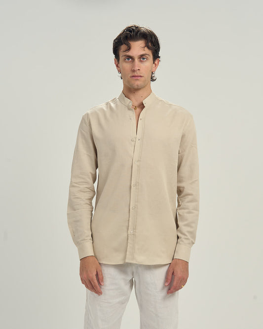 Beige Linen Shirt