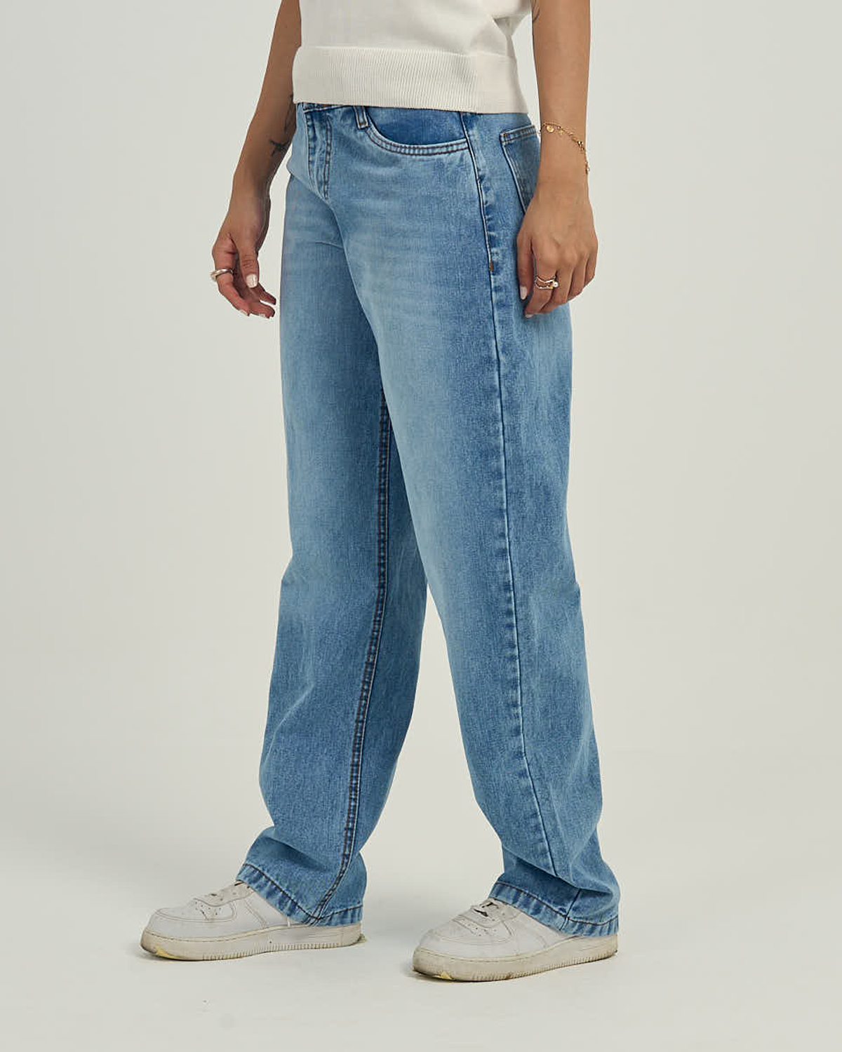 Women's High-Rise Wide-Leg Relaxed Jeans Blue