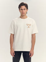 Men's Oversized "kntd club" Graphic Tee Off White