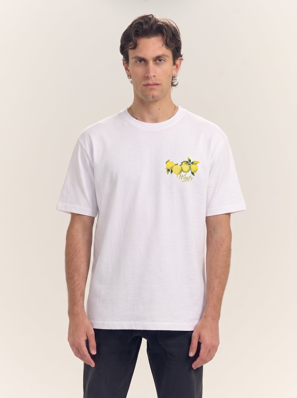 Men's Oversized Tennis Graphic Tee Off White